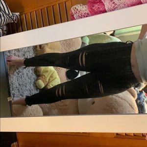 Black ripped jeans